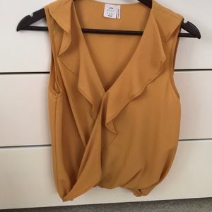 Mustard color blouse size small